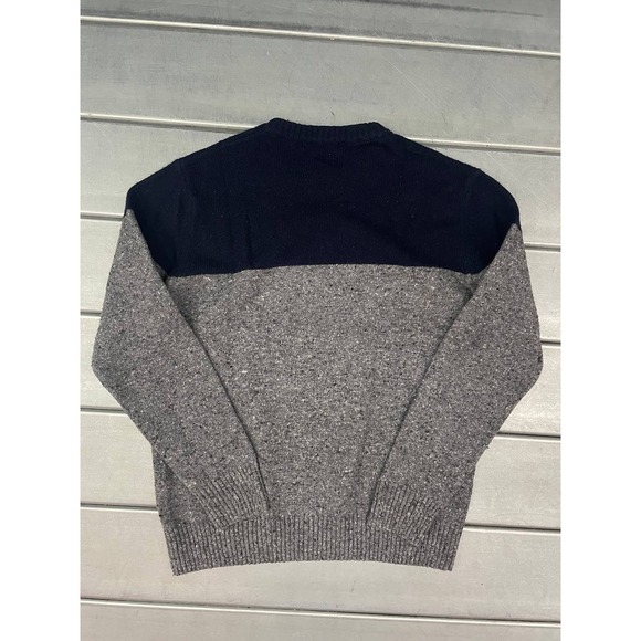 Daniele Blasi Italy Wool Blend Sweater Mens Large Crew Neck Navy Blue Gray - Picture 8 of 8
